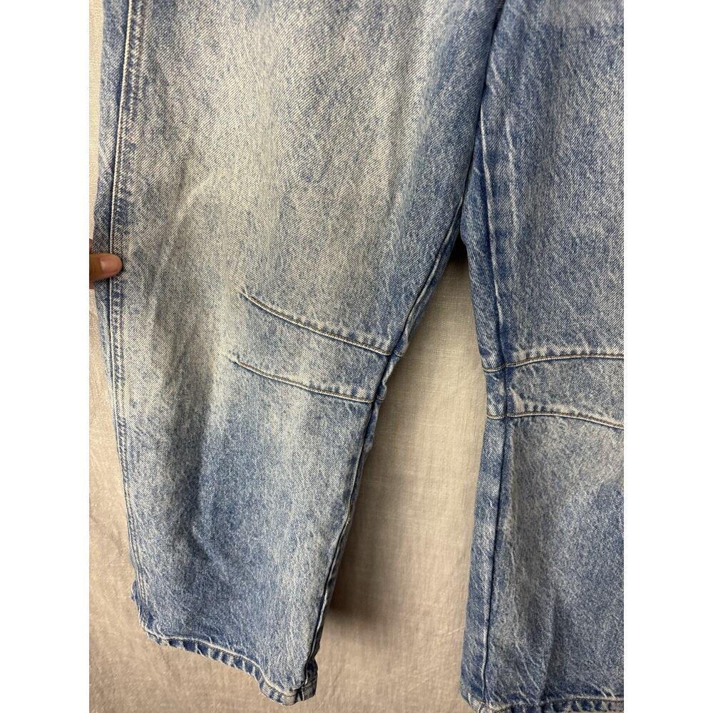 We The Free Light Blue Wide Leg Cropped Barrel Jeans - Picture 4 of 10